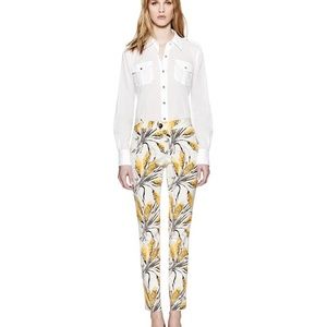 Tory Burch Wheat Print Cocktail Pant Size 8